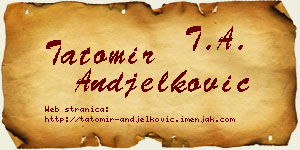 Tatomir Anđelković vizit kartica